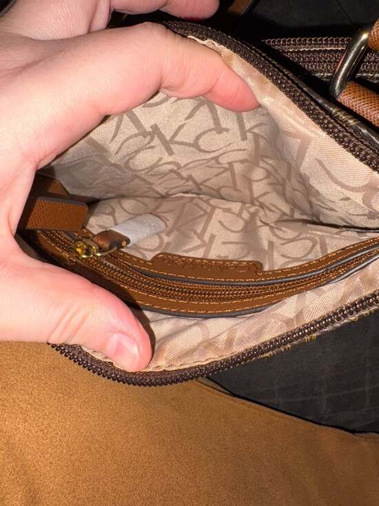 Calvin Klein Lucy Monogram Triple Compartment Crossbody Bag - Picture 5 of 6